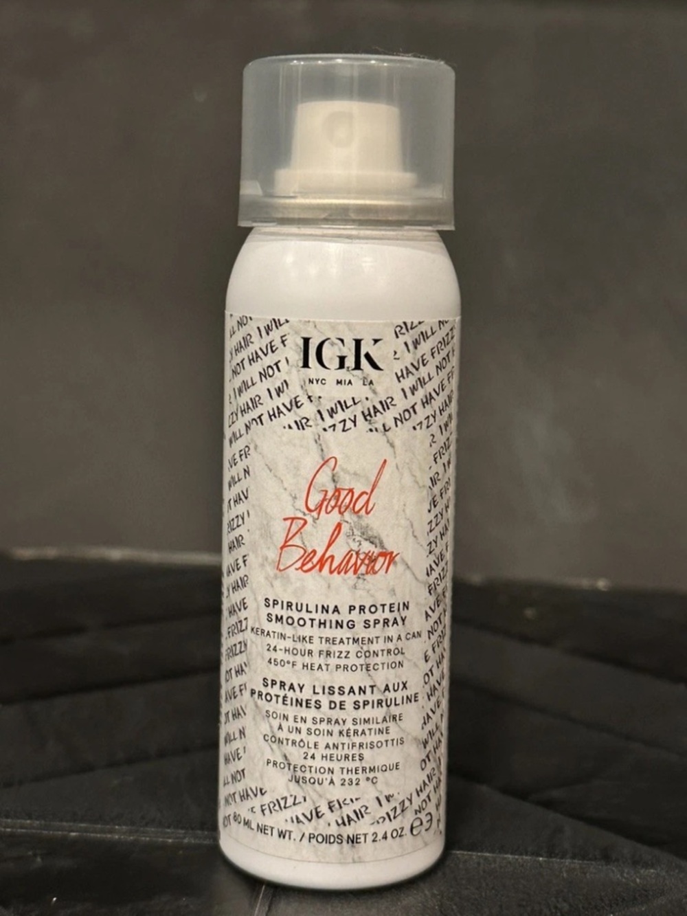 IGK Good Behavior Spirulina Protein Smoothing Spray 2.4 Fl oz./80 Ml NWOB